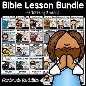 Bible Lesson Mega Bundle, 43 Weeks of Bible Lessons for Kids, Homeschool Bible Lessons, Sunday School Curriculum