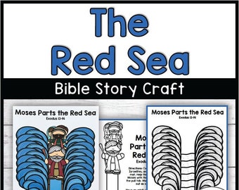 Moses and the Red Sea Bible Craft for Kids, Moses Parts the Red Sea, Sunday School Craft, Homeschool