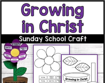 Growing in Christ Craft for Kids, Sunday School Craft, Christian Craft, Homeschool Craft