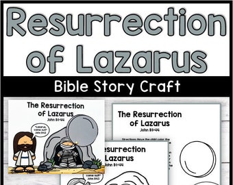 The Resurrection of Lazarus Bible Craft for Kids, Miracles of Jesus, Sunday School Craft, Homeschool