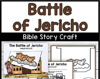 Joshua and the Battle of Jericho Bible Craft, Sunday School Craft, Homeschool