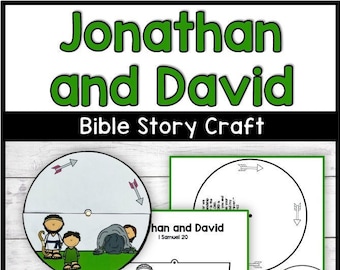 Jonathan and David Bible Craft for Kids, Friendship Covenant Wheel, Sunday School Craft, Homeschool