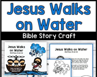 Jesus Walks on Water Bible Craft for Kids, Sunday School Craft, Homeschool