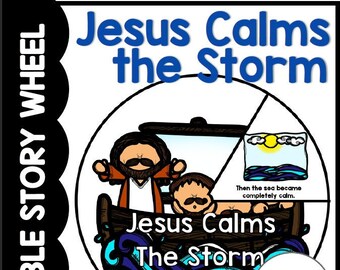 Jesus Calms the Storm Story Wheel Craft Sunday School Activity for Kid ...
