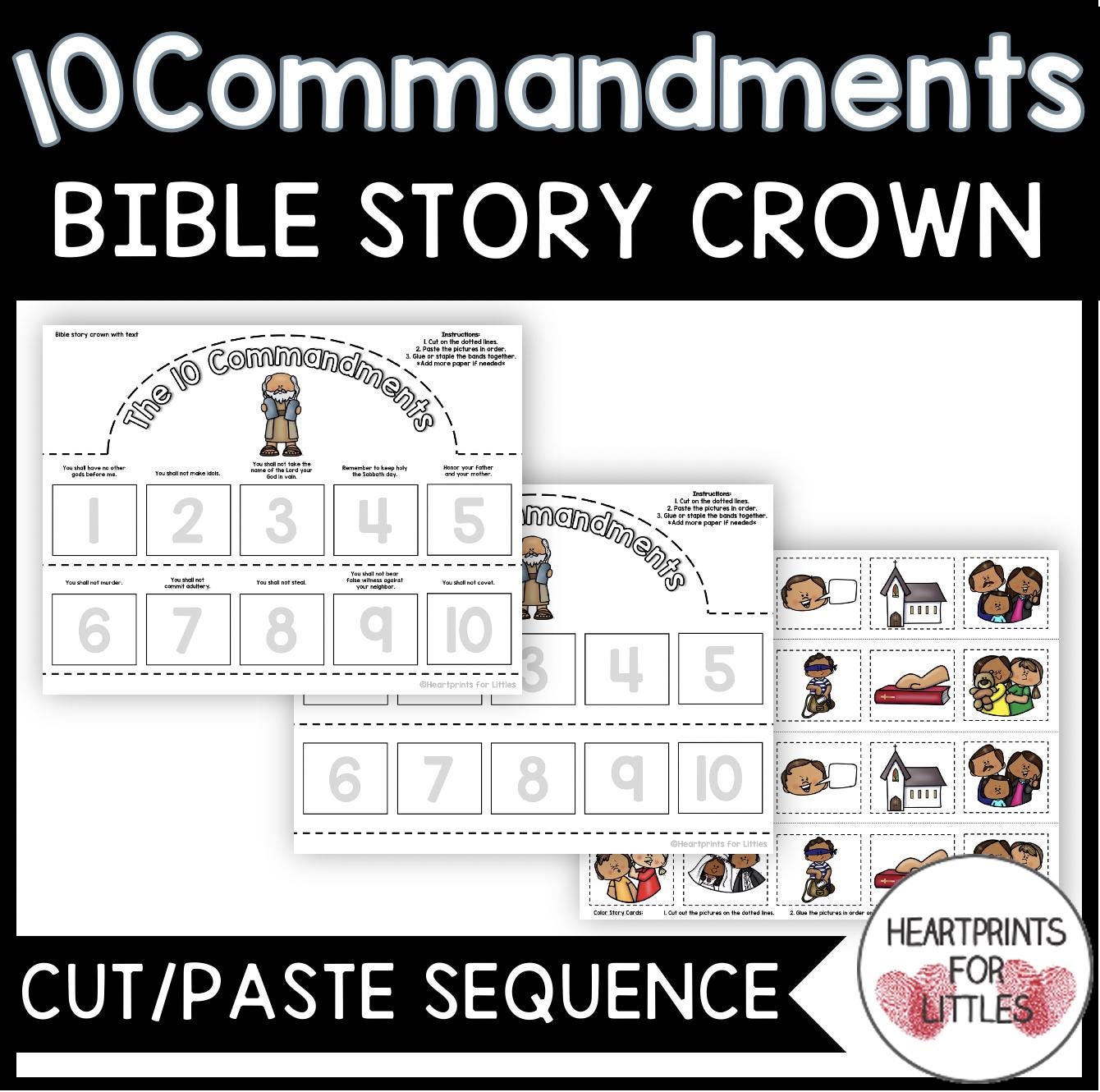 10 Commandments Bible Story Crown, Bible Headband, Sunday School ...
