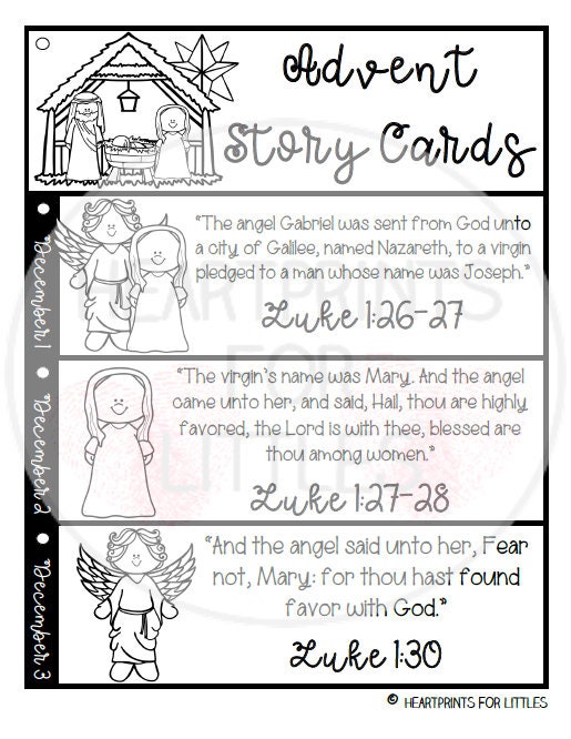 Advent Story Cards for Kids Christmas Story Cards Bible - Etsy