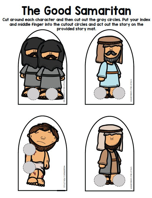 Bible Story Finger Puppets Bible Crafts Homeschool Etsy