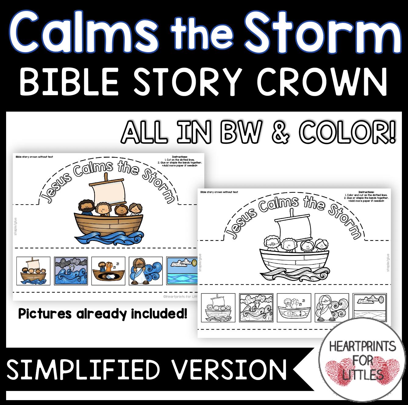 Jesus Calms the Storm Bible Story Crown, Bible Headband, Sunday School ...