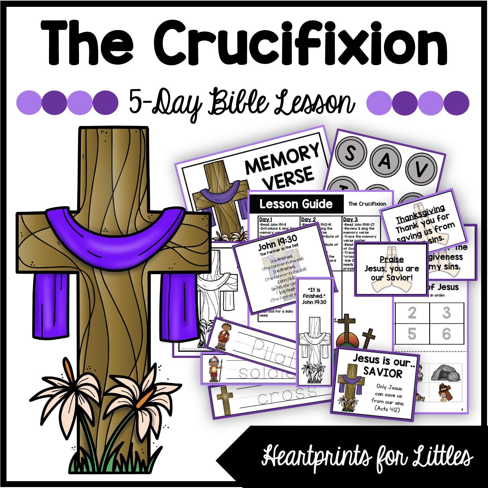 Easter Bible Lesson Bundle, Holy Week, Bible Activities and Crafts ...