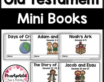 Old Testament Mini Books, Bible Story Emergent Readers (Digital Download)