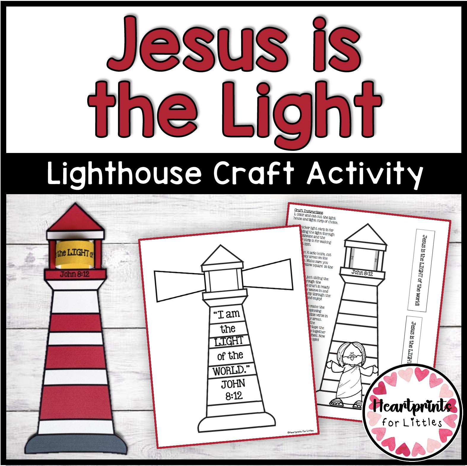 Lighthouse Visualization Activity.pdf Jesus is the Light Lighthouse Craft Activity, Bible Verse Activity ...