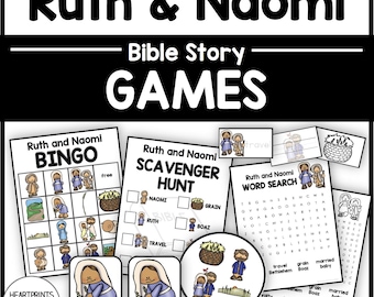 Ruth and Naomi Bible Story Games, Bingo, Scavenger Hunt, & More (Digital Download)