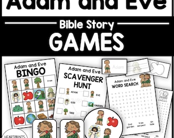 Adam and Eve Bible Story Games, Bingo, Memory Match, & More (Digital Download)