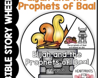 Ruota della storia di Elia e i profeti di Baal, lavoretto per la scuola domenicale (download digitale)