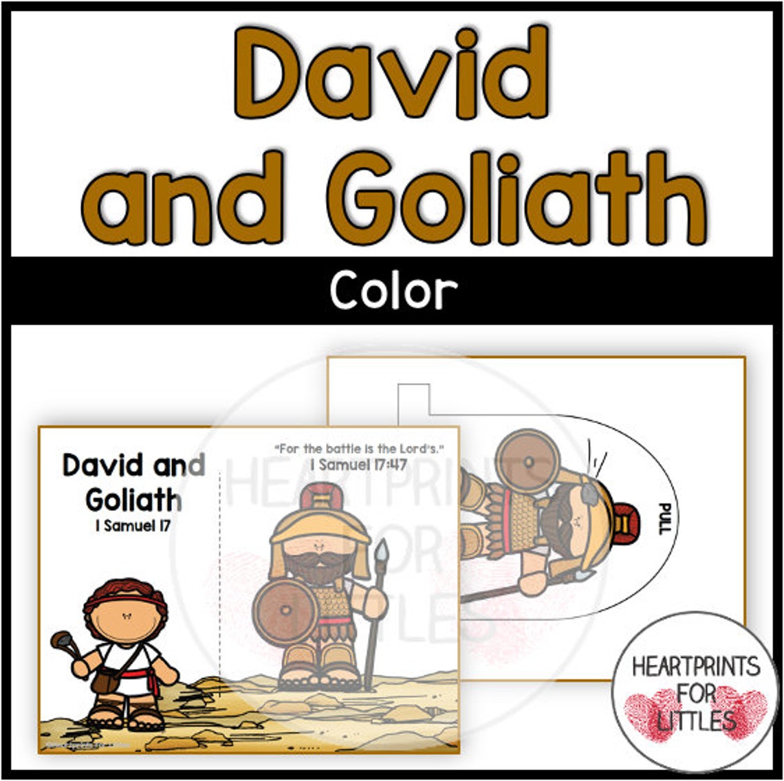 Clase Biblica De David Y Goliat Para Niños A Color