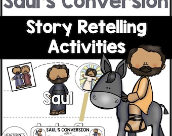 Saul's Conversion Bible Story Retelling Activities (Digital Download)