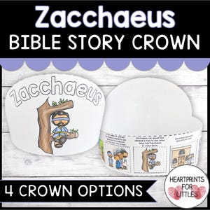 Zacchaeus Bible Story Crown, Bible Headband, Bible Craft, Christian Craft, Sunday School Activity