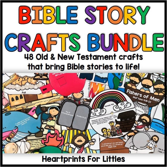 Bible Story Crafts Bundle, 48 Bible Crafts for Kids, Homeschool Printable, Sunday  School Crafts, Christian Crafts 