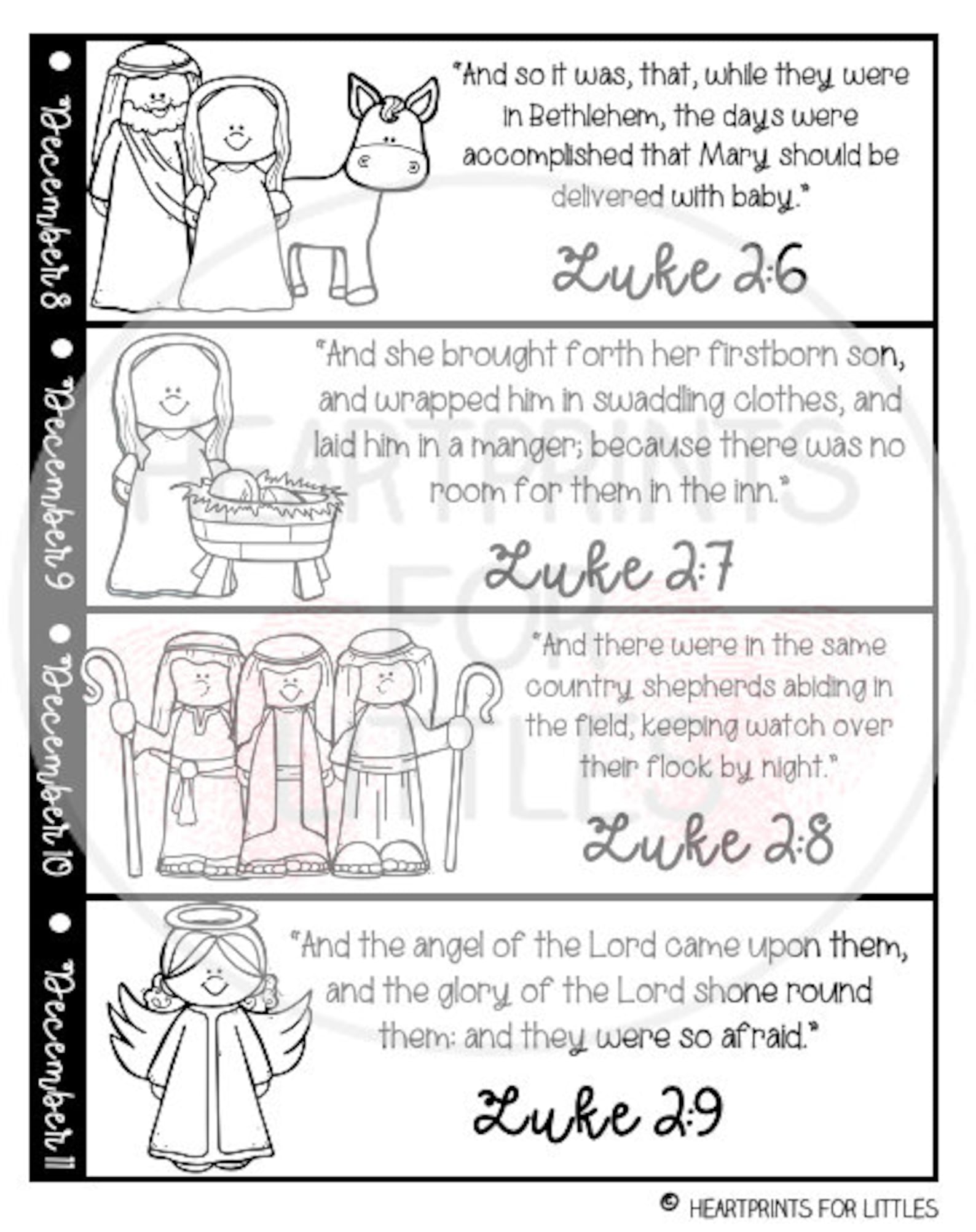 Advent Story Cards for Kids Christmas Story Cards Bible Etsy