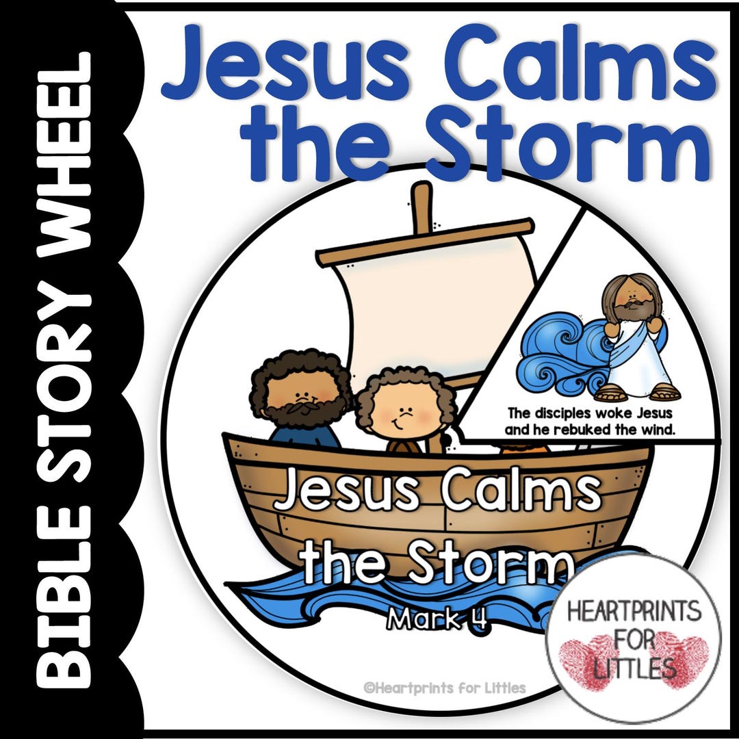 Jesus Calms the Storm Bible Story Wheel: Sunday School Craft (digital ...