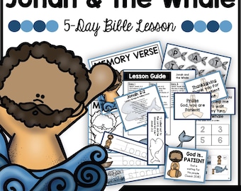 Jonah and the Whale Bible Lesson, Homeschool & Sunday School Activities (Digital Download)