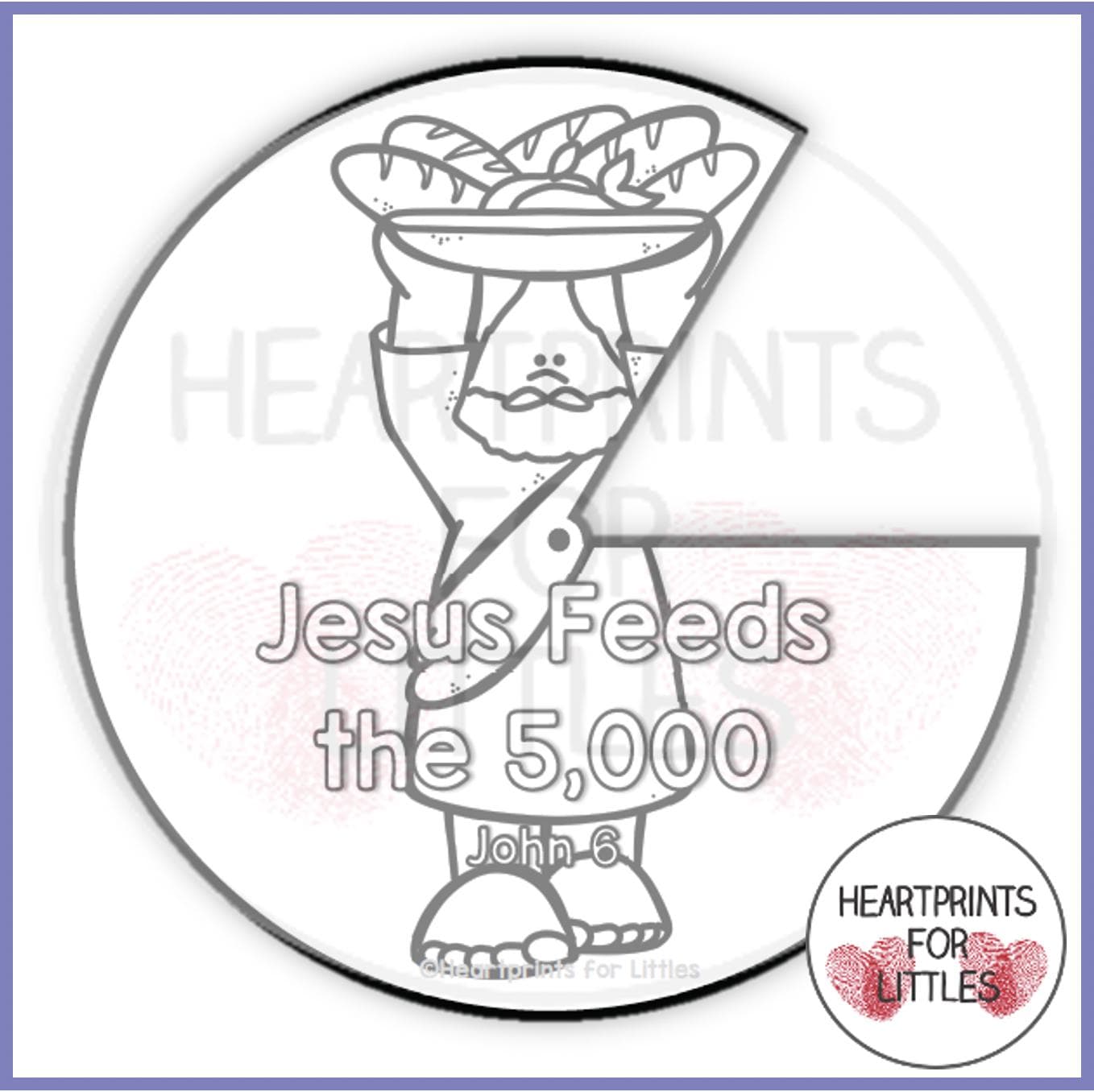 Jesus Feeds 5000 Bible Story Wheel: Sunday School Craft (digital ...