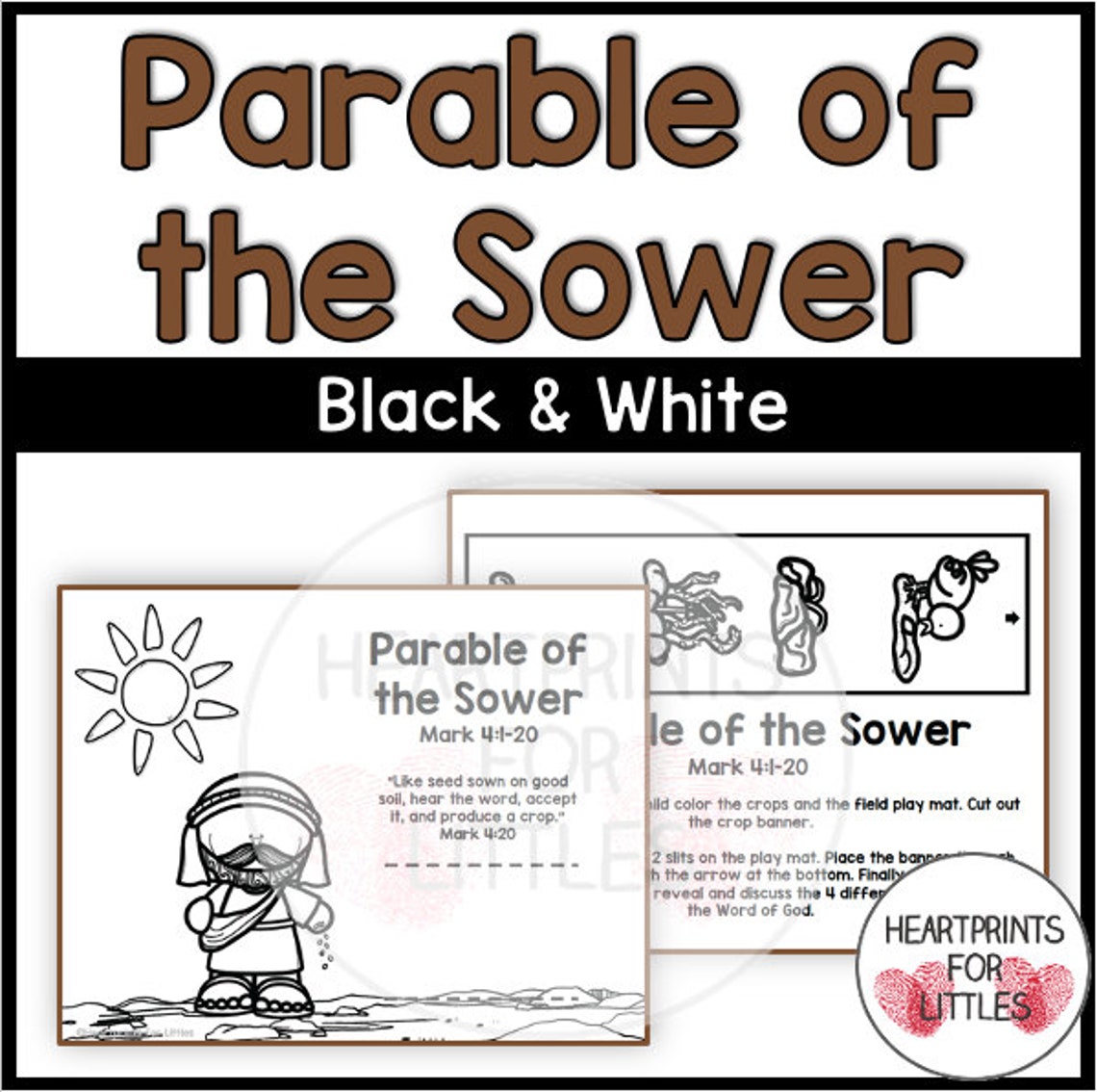 Parable of the Sower Bible Craft for Kids Parables of Jesus - Etsy