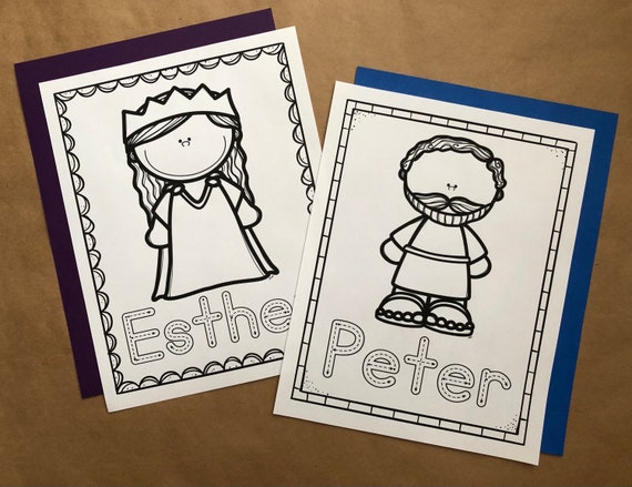 Bible Character Coloring Pages Bible Coloring Pages - Etsy