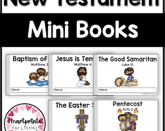New Testament Mini Books, Bible Story Emergent Readers (Digital Download)