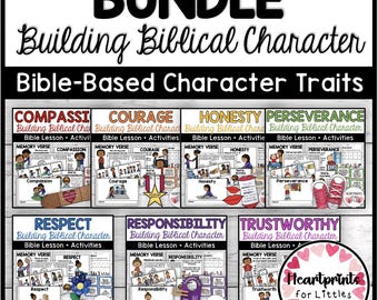 Building Biblical Character Lessons Bundle: Homeschool, Christian, and Sunday School Education (Digital Download)