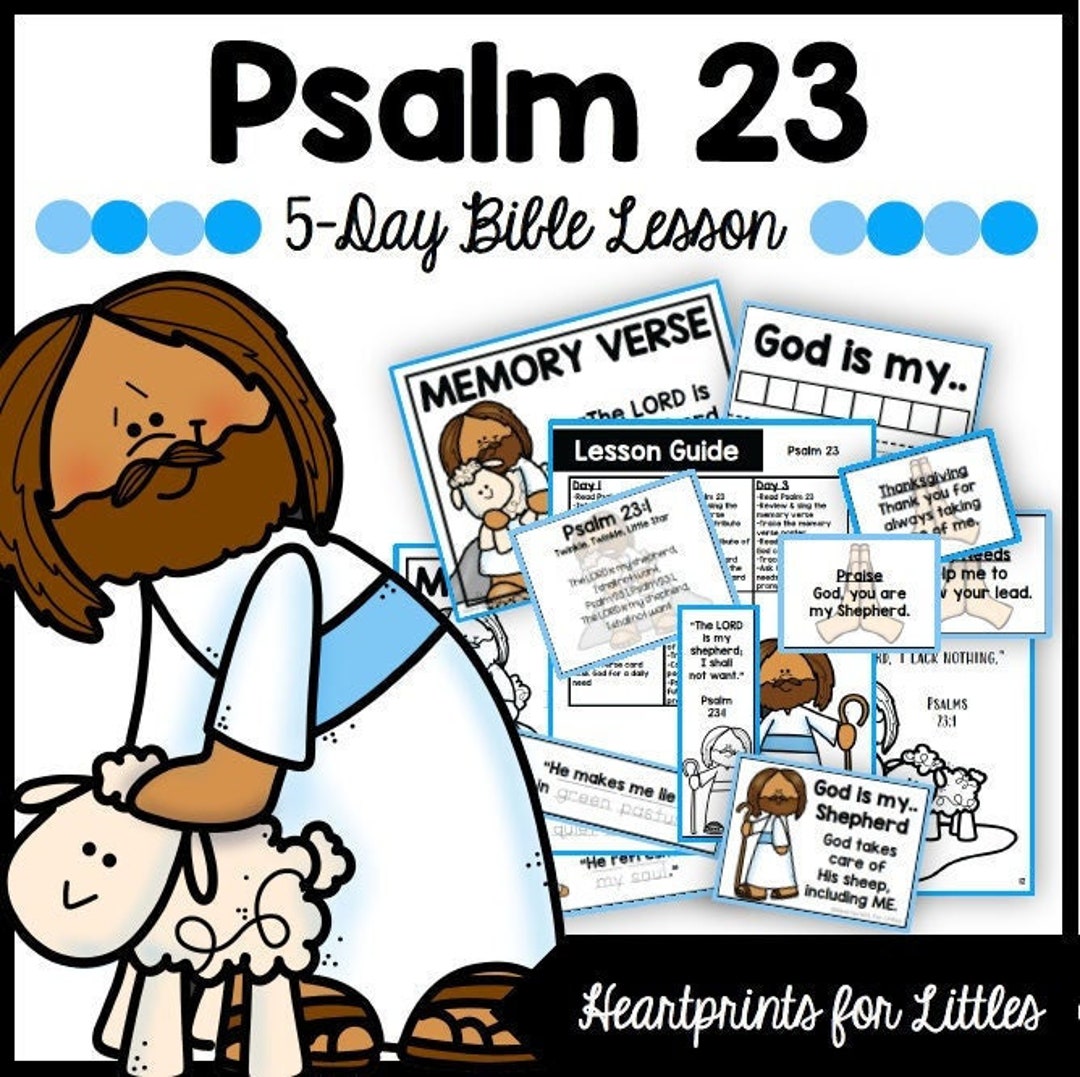 Psalm 23 5 day Bible Lesson The Good Shepherd Bible Craft Homeschool 