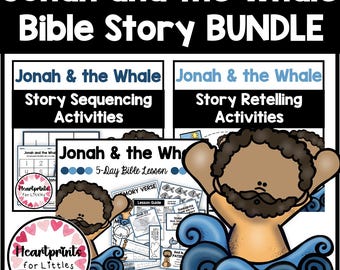 Jonah and the Whale Bible Story Bundle, Activities (Digital Download)