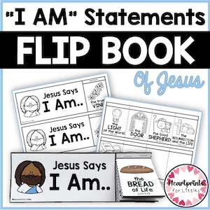 Jesus 'I AM' Statements Flip Book, Sunday School (Digital Download)