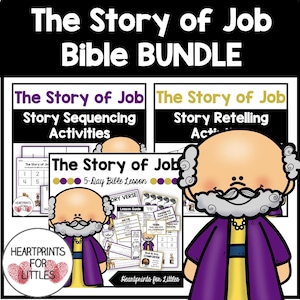 Story of Job Bible Bundle, Bible Story Activities, 1 FREE Product (Digital Download)