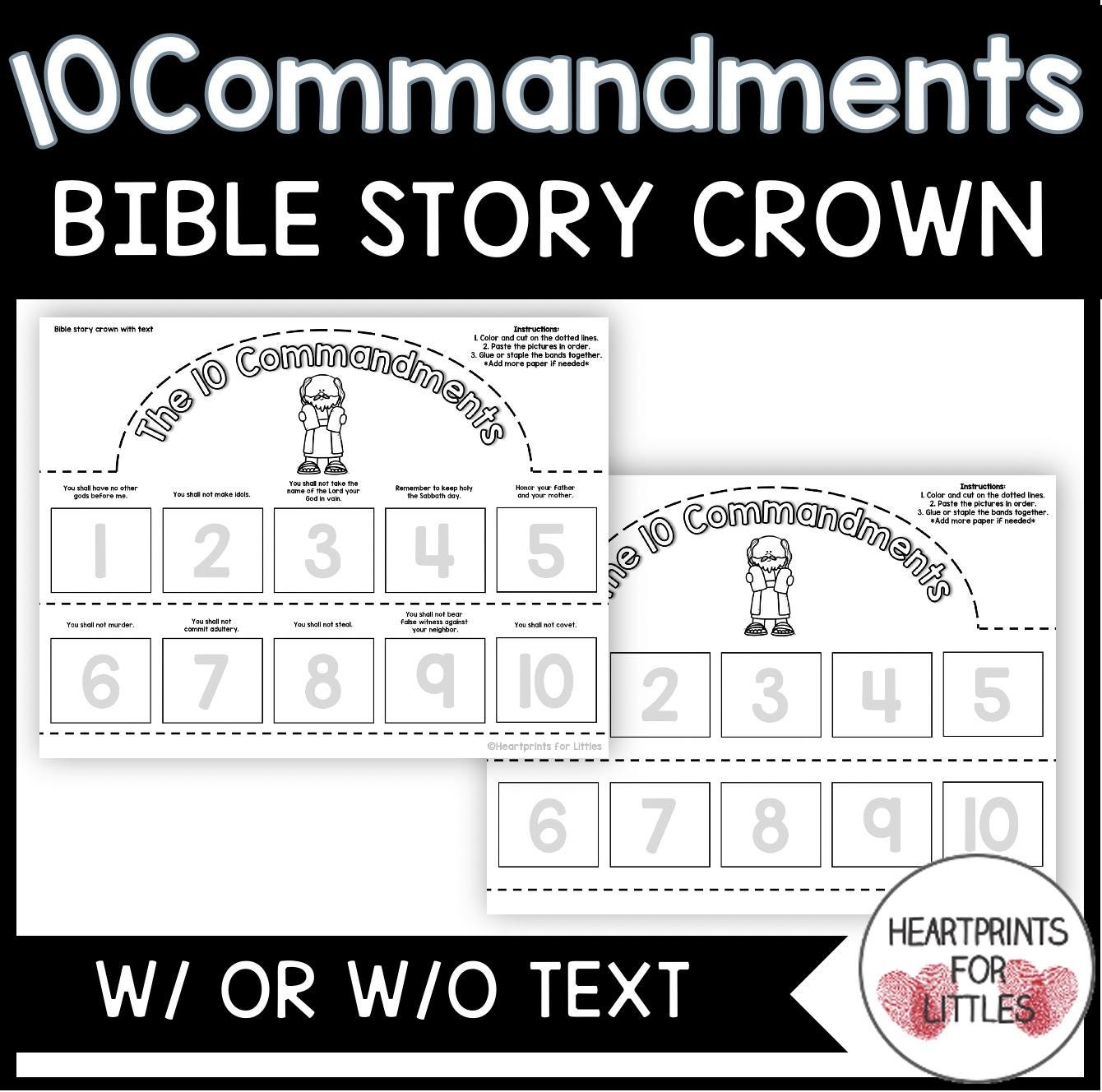 10 Commandments Bible Story Crown, Bible Headband, Sunday School ...
