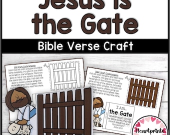 Jesus is the Gate Craft, Sunday School Activity (Digital Download)