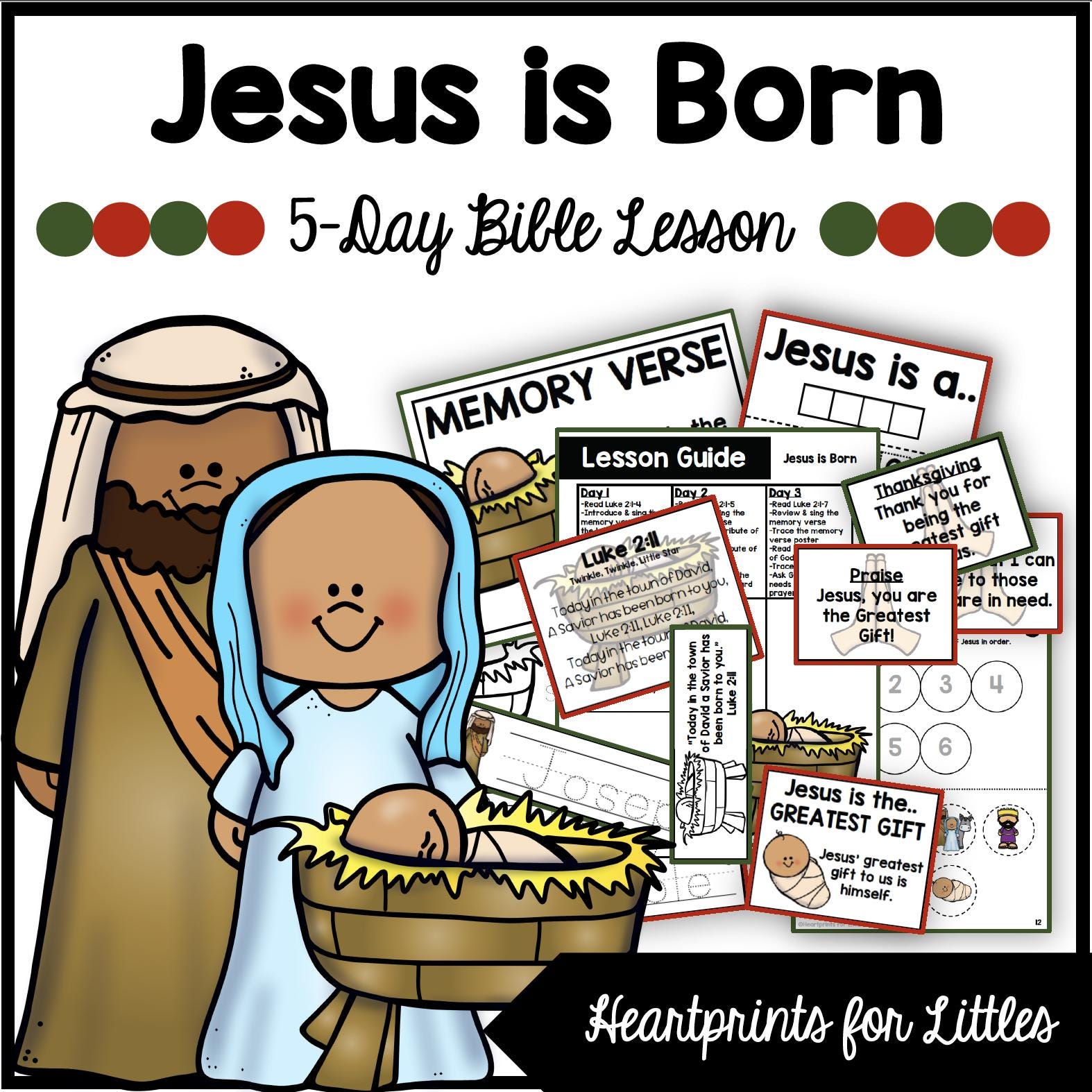 Christmas Bible Lesson Bundle, the Nativity, Bible Activities and ...
