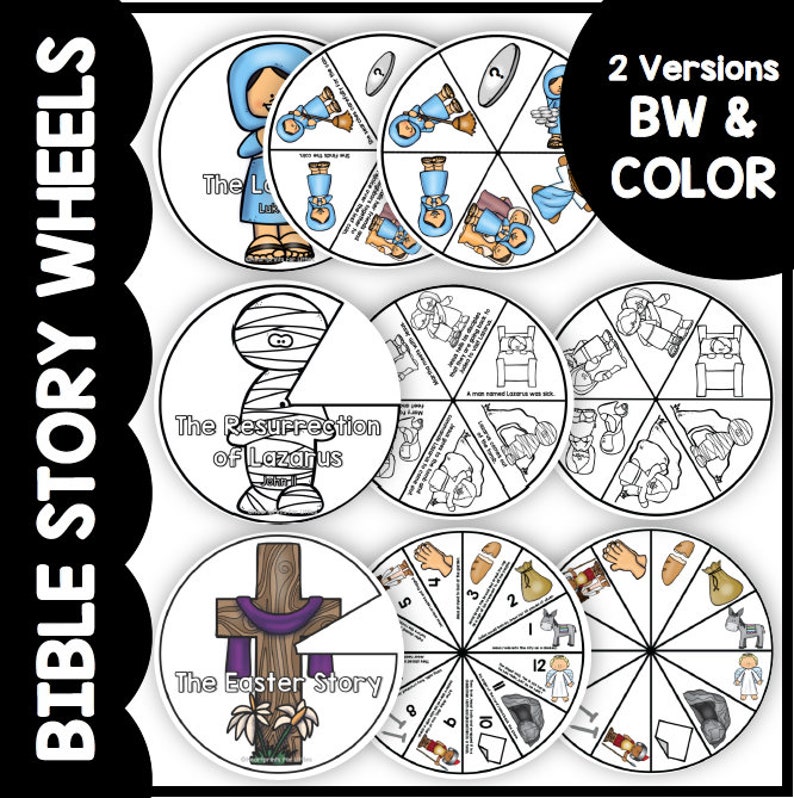 Bible Story Wheels MEGA Bundle Old and New Testament Bible Etsy