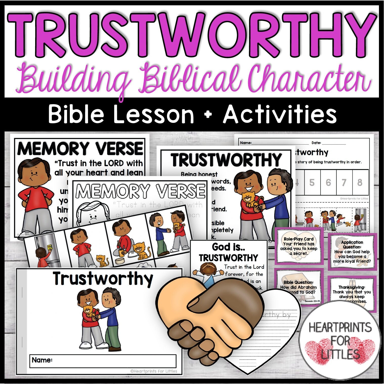 Trustworthy Bible Lesson & Activities, Building Biblical Character Education (Digital Download)