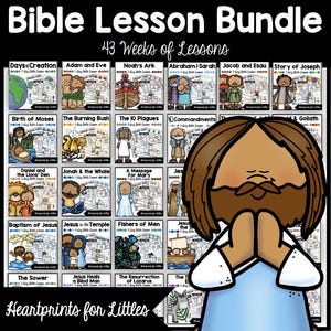 Bible Lesson Mega Bundle, 43 Weeks of Sunday School or Homeschool Curriculum (Digital Download) Bild 1