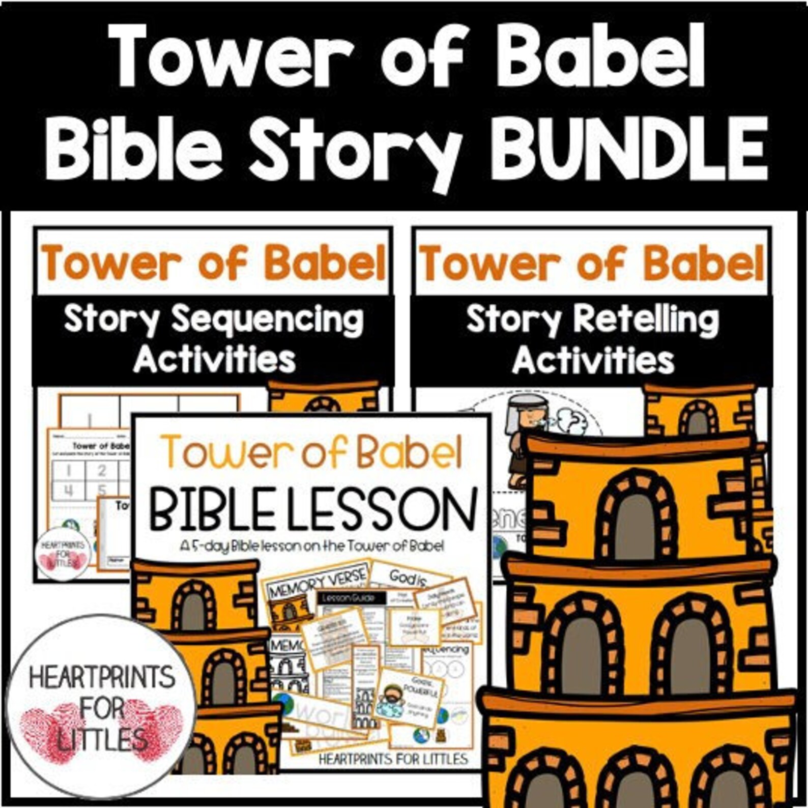 Tower of Babel Bible Story Bundle 5day Bible Lesson Etsy