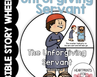 The Parable of the Unforgiving Servant Bible Story Wheel Craft, Matthew 18 (Digital Download)