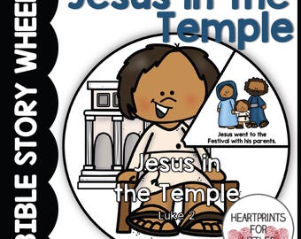 Jesus in the Temple Story Wheel: Luke 2, Sunday School Craft (Digital Download)
