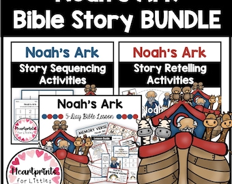 Noah's Ark Bible Story Activities Bundle (Digital Download)