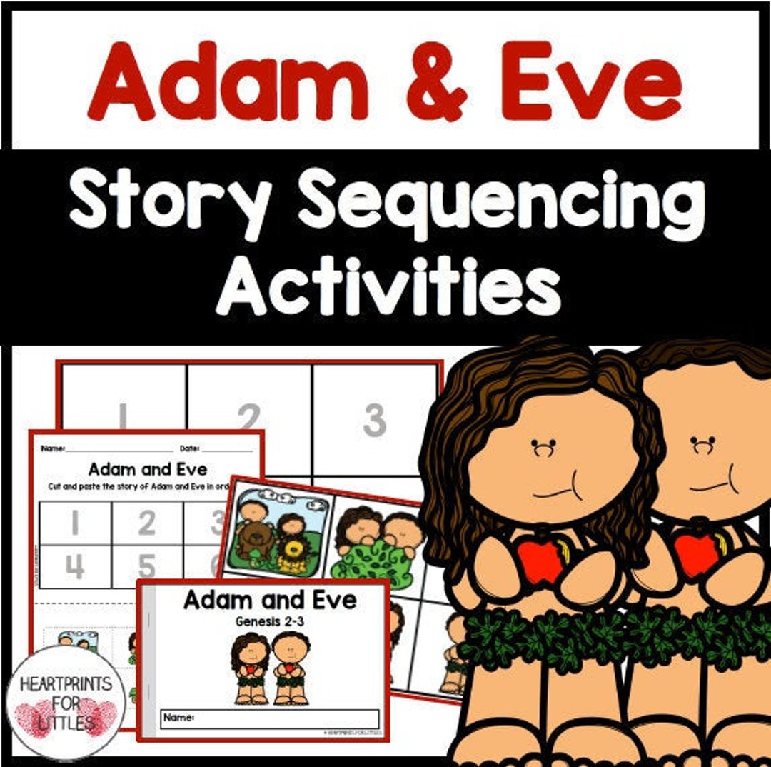 Adam and Eve Bible Story Sequencing Activities for Kids