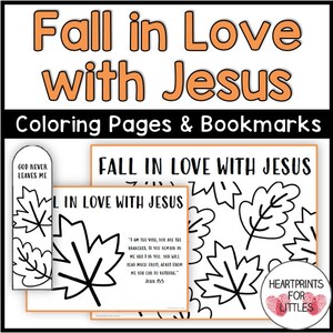 Fall in Love With Jesus Crafts for Kids, Fall Christian Crafts, Finger ...