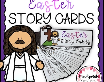 Easter Story Cards | Bible Verse Flip Cards | Christian Kids Printable (Digital Download)