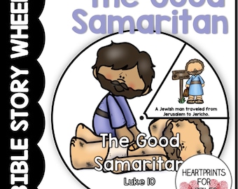 The Good Samaritan Bible Story Wheel, Sunday School Craft (Digital Download)