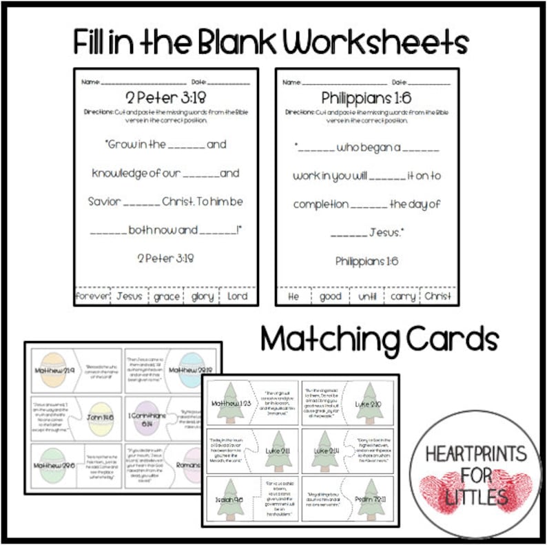 Memory Verse Activities for Kids 72 NIV Bible Verses Monthly - Etsy