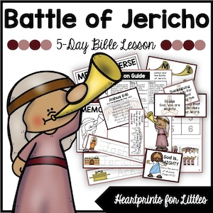 Joshua and the Battle of Jericho Bible Lesson, Homeschool & Sunday School Activities (Digital Download)